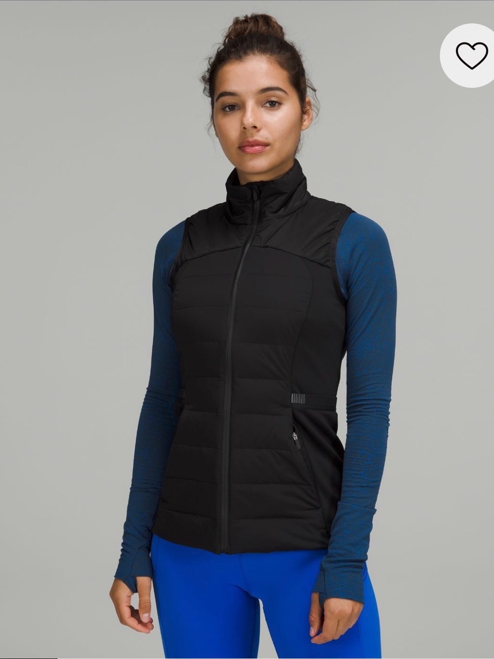 lululemon Down for it all  vest athletica Black Quilted Lightweight Vest